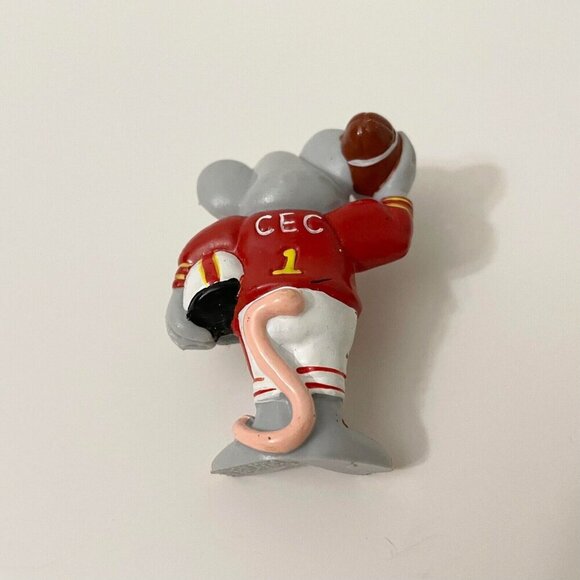 Vtg 1986 Chuck E Cheese PVC Mini Figure Football Player Pizza Time - Picture 10 of 16